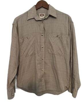 Vintage Banana Republic Mill Valley Cotton Plaid Safari Shirt
